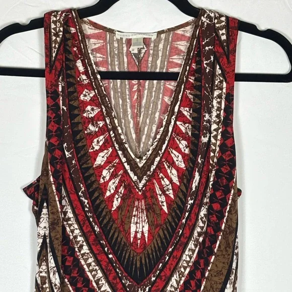 London Times Maxi Dress Tribal Boho - size 4 - Picture 3 of 9